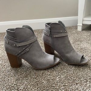 Rampage peep toe bootie